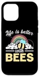 iPhone 12/12 Pro Life Is Better With Bees Rainbow Case