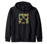 Minecraft Creeper Big Face Collage Zip Hoodie