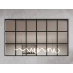 Verrière style orangerie en aluminium thermolaqué - 180x105 cm - Noir - ORANSA