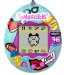 BandAI Tamagotchi Original Denim Patches Shell | Tamagotchi Original Cyber Pet 90s Adults and Kids Toy with Chain | Retro Virtual Pets are Great Boys and Girls Toys or Gifts for Ages 8+