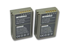 Set de 2 batteries Li-Ion INTENSILO 1140mAh (7.6V) pour caméra, caméscope Olympus E-M1, E-M5, EM1, EM5, OM-D, OMD comme PS-BLN1.