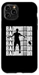 Coque pour iPhone 11 Pro Joueur professionnel de badminton Raquette de sport