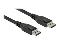 Delock - Displayport-Kabel - Displayport (Hann) Til Displayport (Hann) - Displayport 1.4 - 12 M - Aktiv, 8 K 60 Hz (7680 X 4320) Støtte, 5 K 120 Hz (5120 X 2880) Støtte, 4 K 240 Hz (3840 X 2160) Støtte - Svart