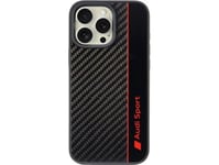 Audi Audi Carbon Fiber Stripe Iphone 16 Pro Max 6.9" Czarny/Black Hardcase Aus-Tpupcip16pm-R8/D1-Bk