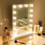 Fenchilin - Miroir Maquillage avec 14 Ampoules led Miroir Coiffeuse Lumineux Grand mirroir maquilleur Lumineux avec 3 Modes déclairage Miroir