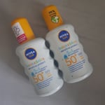 2 x 200 ml Nivea Sun Babies & Kids Sensitive Protect Spray SPF50+