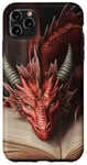 iPhone 11 Pro Max Aesthetic Gothic Red Dragon Reading Book Painting Bookish Case