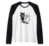 Unique Comic Sheep and Wolf Shadow for a Sheep Lover Raglan Baseball Tee