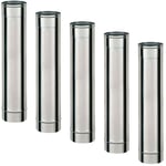 Lot de 5 TI1000 Conduit simple paroi pour bois fioul longueur 100 cm Ø110