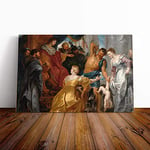 Big Box Art Canvas Print Wall Art Peter Paul Rubens The First Book of Kings in The Bible|Mounted & Stretched Box Frame Picture|Home Decor for Kitchen, Living Room, Bedroom, Multi-Colour, 30x20 Inch