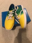 Ladies UK 4.5 Adidas Originals ADRIA PS Trainers Plimsolls Multi Coloured