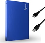 Disque Dur Externe Portable 250 Go Hdd De Sauvegarde 2,5""Disque Dur Externe Usb 3.0 Stockage De Données,Compatible Pour Pc De Jeu,Mac,Ordinateur Portable,Xbox,Xbox One-Bleu