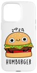 Coque pour iPhone 15 Pro Max Jeu de mots drôle pour hamburger Hum-burger