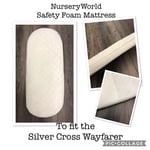 New Safety Foam Breathable Mattress fits Silver Cross Pioneer Pram Carrycot