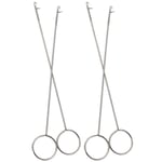 4Pcs Needle Hook, Sewing Loop Turner Hook with Latch， Tongue Crochet Tool for Fabric Tube Straps Belts Strips