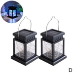 Solar Powered Led Lantern Light Outdoor Garden Landscape Lamp D Multi-color 2pc