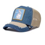 Goorin Bros. Silky Rabbit Tricky Lapin Bleu Beige Casquette de Camionneur Ajustable