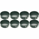 8 x KitchenCraft MasterClass Non-Stick, 15cm Loose Base Spring Form Pan, Baking