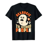 Allergic To Normal People Pumpkin Candy Bats October T-Shirt