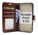 Crazy Horse Wallet Google Pixel 8 5G (Brun)