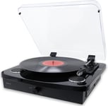 Vinyl Record Player with Stereo Speakers - Bluetooth Send & Receive - USB & SD R