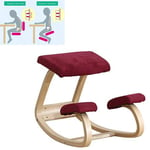 Chaise Ergonomique à Genoux, Tabouret à Genoux de Correction, Tabouret de bibliothèque 5 Couleurs, Chaise Fonctionnelle Apprendre Chaise de Bureau d'ordinateur, Bon pour Le Corps, Rouge