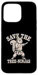 iPhone 15 Pro Max Save The Tree Ninjas, Funny Squirrel Case