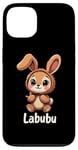 iPhone 13 Labubu Cute Brown Bunny Monster Case