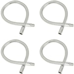 Sjlerst - 4 Pcs Lampe led Tube Col de Cygne Flexible Accessoires de Lampe de Table Tuyau Métallique en Aluminium 35cm