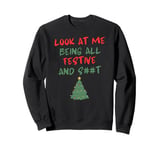 Funny Christmas Mistletoe Below The Belt Sexy Adult Humor Sweatshirt