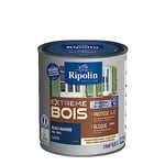 RIPOLIN - Peinture pour Bois Intérieur/Extérieur - Sans Sous-couche Ultra-couvrant - Résiste aux Intempéries, UV et Chocs - Protège et Magnifie - Lessivable - Satin - 0,5L - Bleu Marine