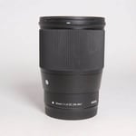 Sigma Used 16mm f/1.4 DC DN Contemporary - Canon M Mount