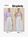 Simplicity Misses' Pants, Knit Top and Shrug Sewing Pattern, SS9925