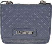 Genuine Love Moschino Women's Borsa Chunky Chain Quilting Denim Shoulder Bag NEW