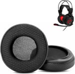 Coussinets compatibles avec Les écouteurs MSI DS502 DS-502 DS501 Casques Coussin de Remplacement (Cuir Respirant/Tissu Durable et Mousse à mémoire)(Q1393)