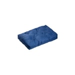 Rideaudiscount - Coussin Palette 80 x 120 x 10 cm Non Déhoussable Tissu Déperlant Uni Bleu