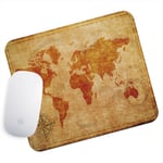 UK Seller Anti-Slip Gaming Mouse Pad Mat PC Laptop Cool Retro Brown World Map