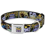 Thanos DC-WMC149-WL Collier pour Chien avec Boucle de Ceinture de sécurité Motif Bandes dessinées 45,7 à 81,3 cm de Large