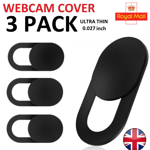 Webcam Cover 3 PACK Thin Camera Slider for Iphone Laptop Mobile Tablet