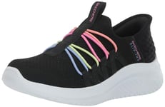 Skechers Girls Ultra Flex 3.0 Bungee Fun Sneaker, Black Multi, 12.5 UK Child