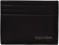 Calvin Klein Men's Smooth Leather Cardholder, Black (Ck Black), One Size