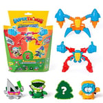 SUPERTHINGS Mutant Battle Series – Pack of 6. Includes 4 SuperThings (1 silver captain) and 2 Exoskeletons. Pack 2 of 6