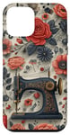 Coque pour iPhone 12 mini Fil coloré à tricoter floral pour machine à coudre pour les