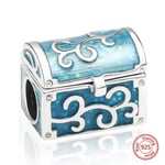 shangwang Pandora's Box Love Heart Beads Suitable For Authentic Pandora Bracelet Silver 925 Fashion Jewelry