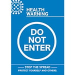 Seco Health & Safety Poster Health warning - do not enter Semi-Rigid Plastic Blue, White 21 x 29.7 cm