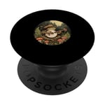 Drôle de grenouille jouant du banjo Esthétique Cottagecore Guitare PopSockets PopGrip Interchangeable