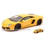 [FR] Welly LAMBORGHINI AVENTADOR LP 700-4 2011 YELLOW 1:24 - WE0210