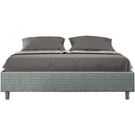 Lit Sommier sans sommier 160x200 Aragona 7 Azelia tissu bleu clair