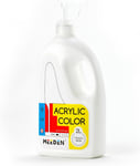 Peinture Acrylique Blanche,Extra Large,2 L,Pigments Riches Non Toxiques,Peinture Blanche Parfaite Pour La Peinture Acrylique Coulée,Les Cours D'Art,La Peinture Murale Et Les Fêtes De