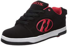 Heelys Boy's Unisex Kids Voyager (he100712) Nubuck Track Shoe, Black/Red, 13 UK Child